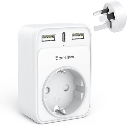 Travel Adapter Australia Travel Adapter with 2 USB 1USB C (3A) Type I Sockets for New Zealand, Australia, China, Argentina
