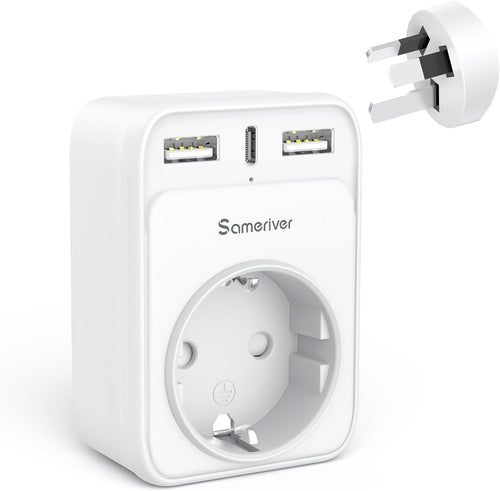 Travel Adapter Australia Travel Adapter with 2 USB 1USB C (3A) Type I Sockets for New Zealand, Australia, China, Argentina