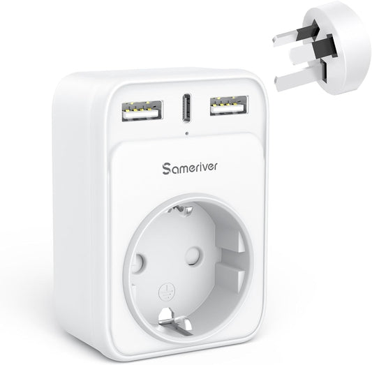 Travel Adapter Australia Travel Adapter with 2 USB 1USB C (3A) Type I Sockets for New Zealand, Australia, China, Argentina