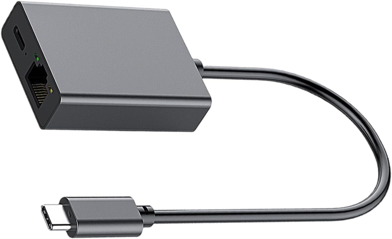 USB C to RJ45 Ethernet Adapter for Phone Laptop Streaming Devices USB to RJ45 Networking Adapter for Stable Connection