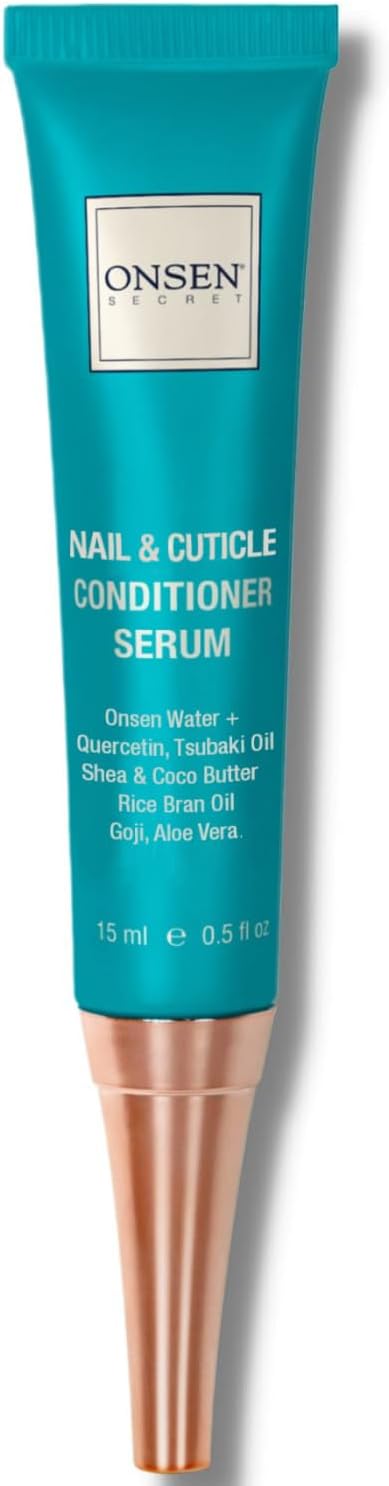 Onsen Nail & Cuticle Cream Treatment w/Japanese Tsubaki, Jojoba & Lavender Oil, Shea Butter – Strengthens Nails, Softens Cuticles - Daily Repair Care (1 Count/15 ml)