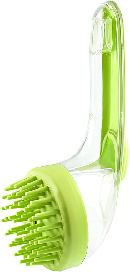 Dog Bath Brush | Dog Grooming Massage Brush with Shampoo Dispenser,Reusable Silicone Bristle Grooming Tool Cat Comb Shower Accessories for Long Short Hair Puppy Kitten