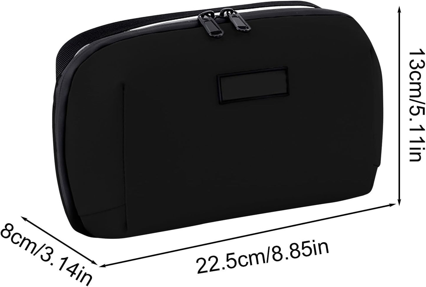 Cable Storage Bag | Charger Organizer Travel Case | Shock Absorbing Lined Zippered Tech Bag for Business Trips, Work, Airplanes, Portable, black, 説明を参照してください, See Description
