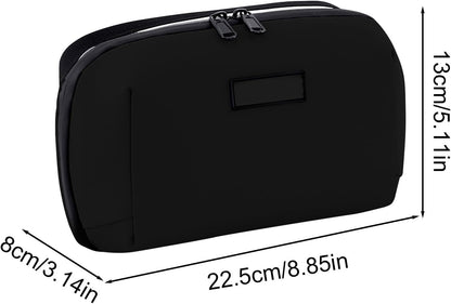 Cable Storage Bag | Charger Organizer Travel Case | Shock Absorbing Lined Zippered Tech Bag for Business Trips, Work, Airplanes, Portable, black, 説明を参照してください, See Description
