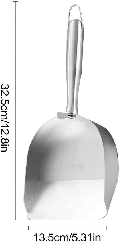Wrohto Cat Litter Scoop, Stainless Steel Cat Scooper for Litter Box, Sturdy Hollow Sand Sifter, Ergonomic Non-Slip Handle, Easy Waste Removal, Essential Pet Cleaning Tool for Kittens And Cats