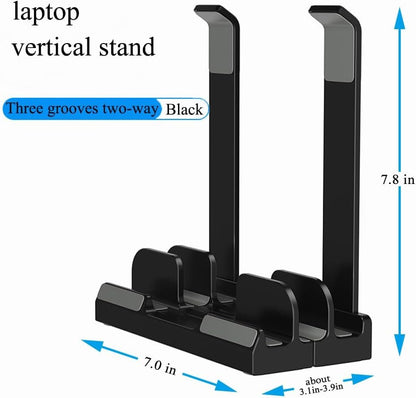 COSYIPPEE iPad Laptop Stand â€“ Adjustable Width Laptop Stand with Super Laptop Storage Ability and Three Grooves Laptop Storage Space, Best for Workspace Organization