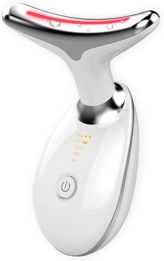 ASEXETIC Firming Wrinkle Removal Device for Neck Face, Double Chin Reducer, 3 in 1 Portable Face Massager for Skin Care, Face Sculpting Tool, Vibration, Thermal, Microcurrent