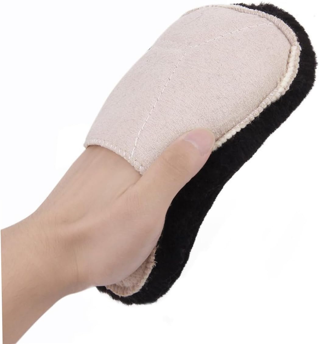 FRCOLOR Shoe Polishing Gloves 3pcs Soft Cleaning Cloth for Sneakers Boots Travel Essential Random