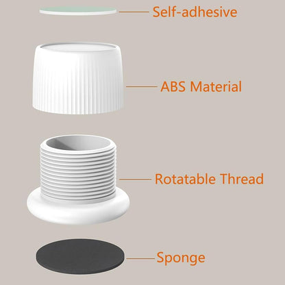 SagaSave 4 Pieces Adjustable Furniture Risers Bed Risers 4-6.3cm Non-Slip Risers for Sofa Bed Table Chair Risers (White)