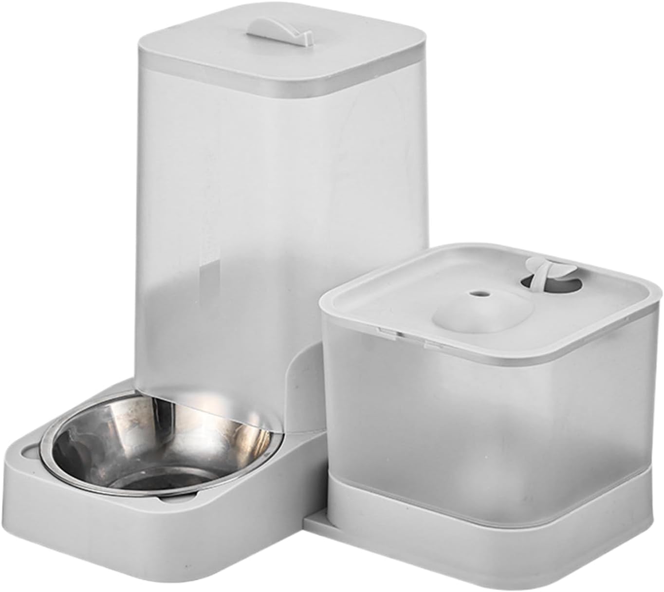 Auto Cat Feeder | Cat Food Feeder Water Dispenser - Drinker Waterer Large Capacity Pet Supplies, Storage Container for Kitten Puppy Feeding Watering