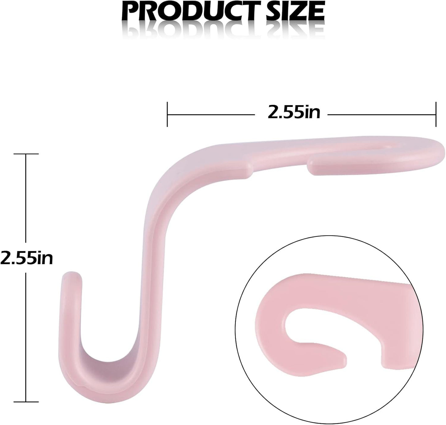 alpmosn Car Hook for Purses and Bags, Car Seat Headrest Hook 4 Pack Hanger Storage Organizer Interior Accessories for Purse Coats Umbrellas Grocery Bags Handbag(Light Pink)