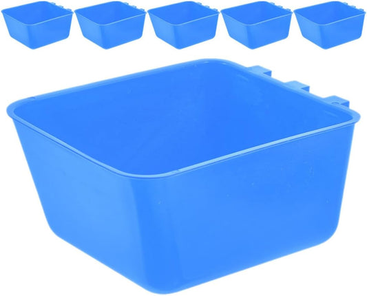 ANDRESLAD 6pcs Bird Bowl Rabbit Feeding Cup Rooster Water Bowl Water Dispenser Bowl Bird Water Feeder Poultry Feeder Rabbit Food Bowl Pet Water Cup Poultry Watering Cups Bunny Feeder or Blue