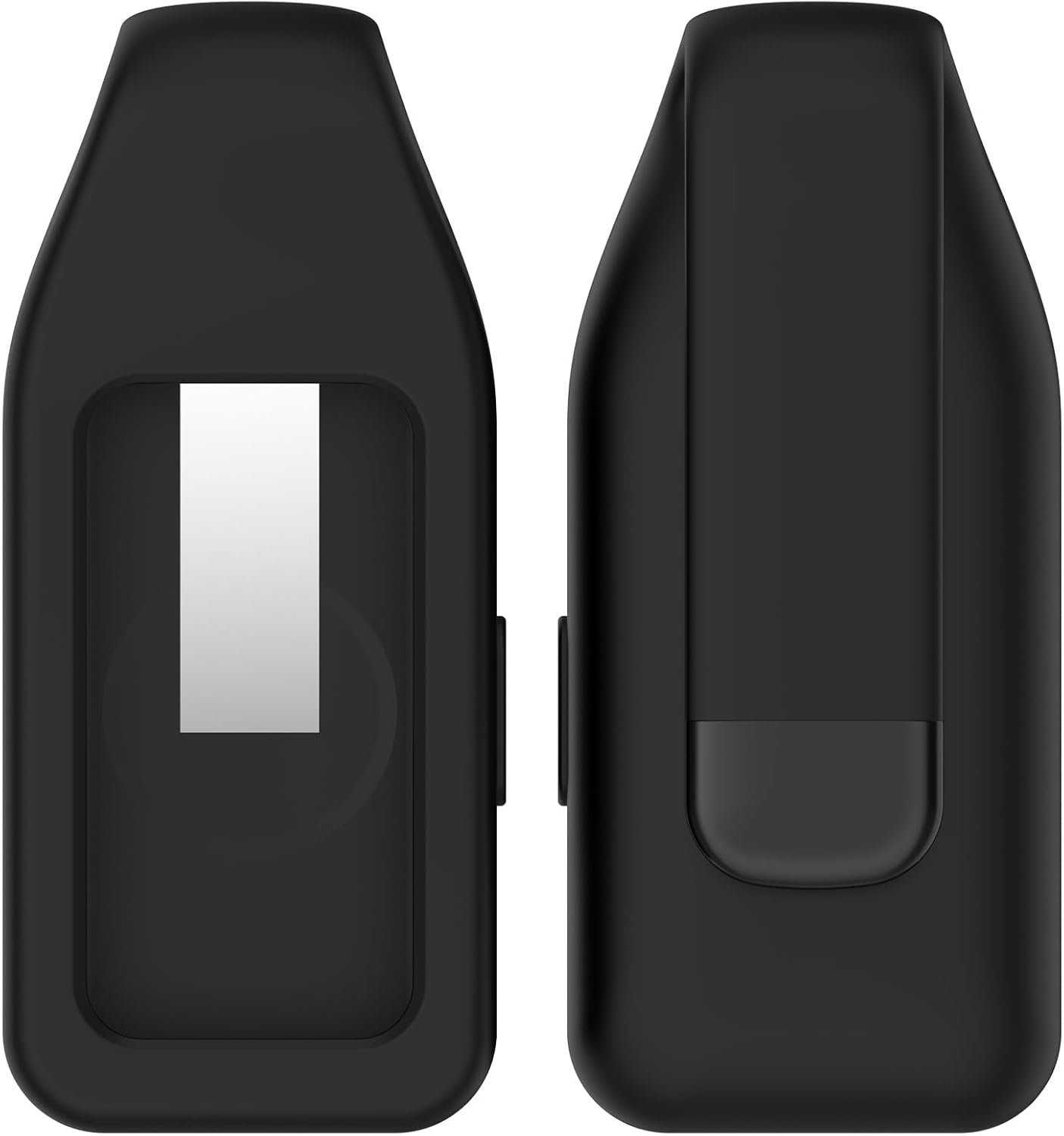 Disscool Universal Clip Buckle Compatible with Huawei Band 10/9/8 Secure Anti-Slip Replacement Wristband Sport Strap, Soft Durable Silicone Material Clip for Swimming Running(Black)