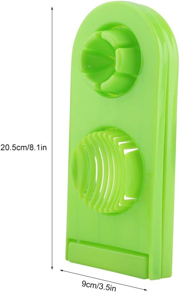 Affettatrice per uova A doppia funzione Taglierina per verdure Gadget da cucina per utensili da cucina domestici Affettatrice per fragole Affettatrice per uova sode (Grün)
