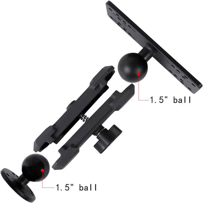 Leenconghui Aluminum Alloy Fish Finder Mount with C Size 1.5"" / 38mm Ball, 5.9"" Arm Marine Electronic Mount Compatible with Garmin,Humminbird, Lowrance and More, BM-72