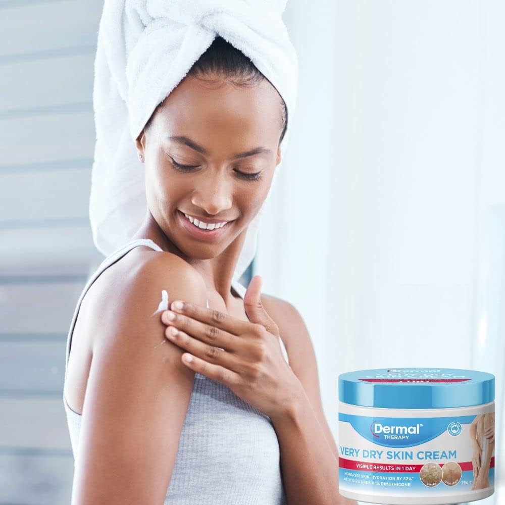 Dermal Therapy Very Dry Skin Cream for Optimum Hydration, Deep Moisturising Cream for Severely Dry Skin on Arms, Legs, Elbows & Back, Long-Lasting Hydration & Skin Repair, Non-Greasy | 250g