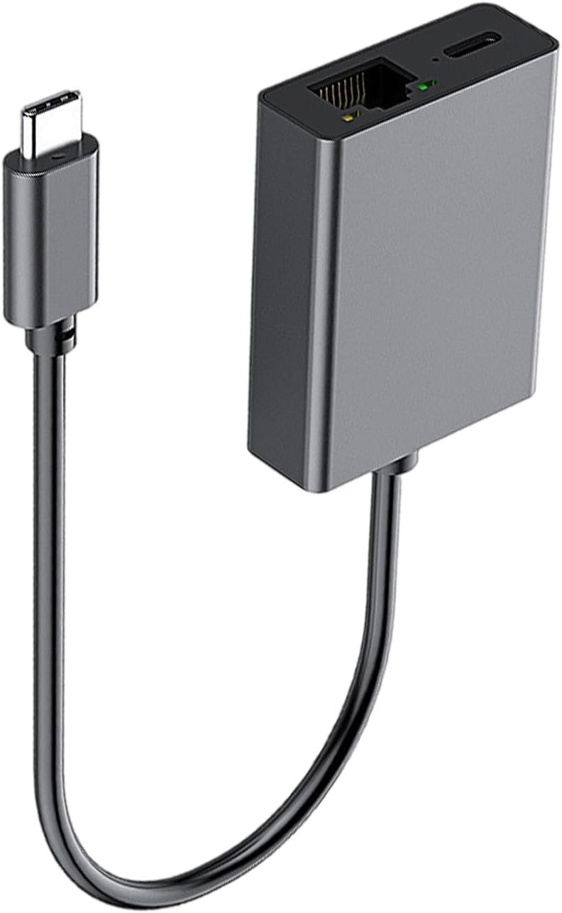 USB C to RJ45 Ethernet Adapter for Phone Laptop Streaming Devices USB to RJ45 Networking Adapter for Stable Connection