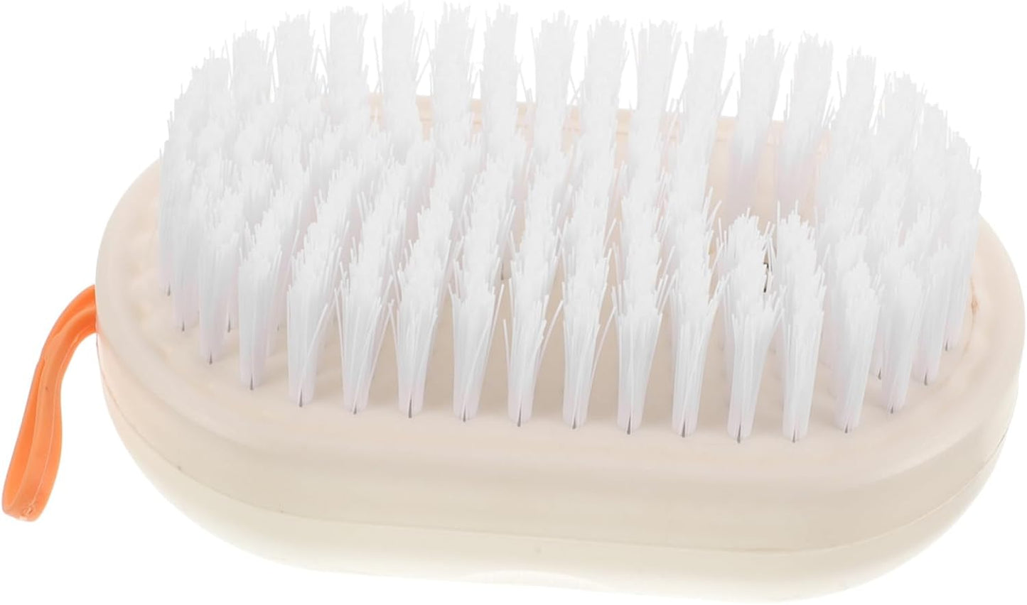 Levemolo Multifunctional Cleaning Brush with Liquid Dispenser Manual Press Shoe and Clothes Scrub Brush Soft Bristles for Easy Cleaning Essential Tool for Home Care