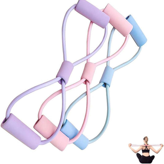 Resistance Bands with Handles, Arm Figure 8 Resistance Band, Pull Rope for Full,Body Workouts, Stretching Expand Bands for Back and Shoulder, Chest Expander, Fitness Elastic Bands for Women Men