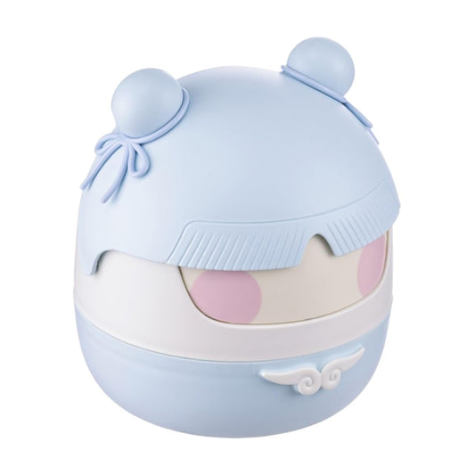 DOITOOL Cute Cartoon Trash Can with Flip Lid Compact Waste Basket for Desk Space Efficient Rubbish Bin for Office Study Smell Management Small Trash Can