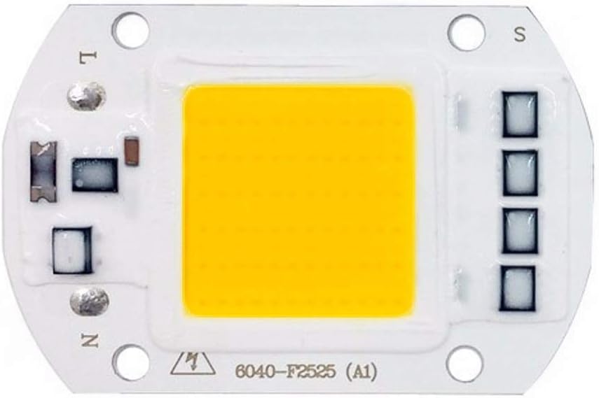 50W Rectangle LED COB Chips AC Input 220V Built-in Smart Driver IC Driver for DIY Spotlight Projector, Warm White