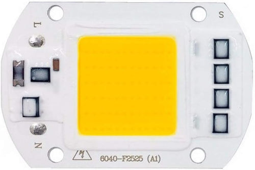 50W Rectangle LED COB Chips AC Input 220V Built-in Smart Driver IC Driver for DIY Spotlight Projector, Warm White