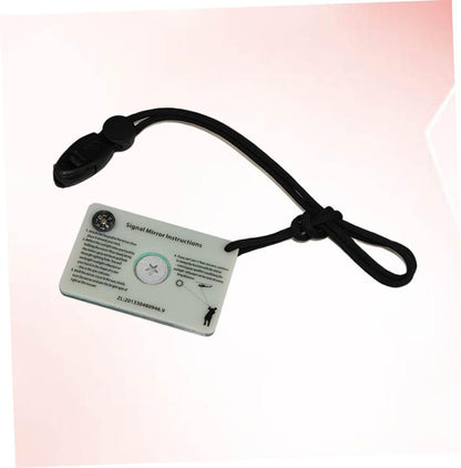 Happyyami Survival Emergency Mirror Signal Function Outdoor Retroreflector for Camping Marine