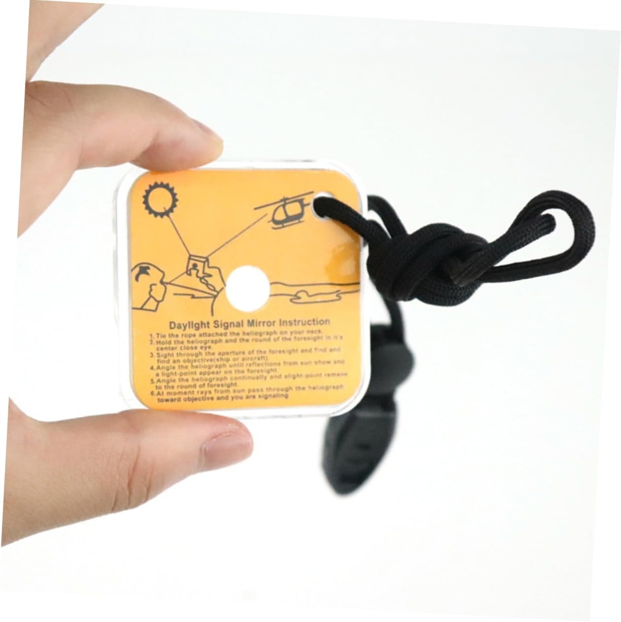 Toyvian Daylight Signal Mirror Outdoor Emergency Retroreflector for Survival Accurate Long Distance