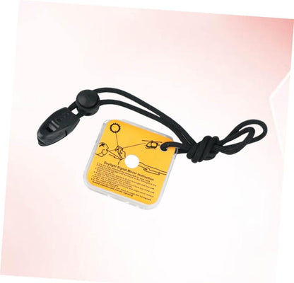 Kisangel 2pcs Signal Mirror Survival Emergency Mirror Reflective Mirror Reflector Accessories Multifunction