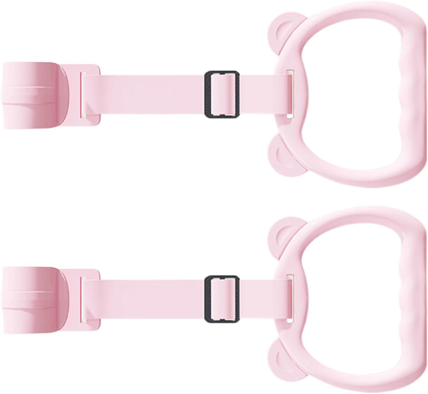 Baby Pull Up Rings, 2 Pieces Cot Hangable Rings, 5.91x3.94 inches Training Tool Accessories Toy Strap Walking Practice, Exercise for Boys, Daycare, Yard Play, Sturdy Safety Design