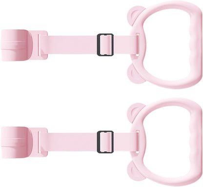 Baby Pull Up Rings, 2 Pieces Cot Hangable Rings, 5.91x3.94 inches Training Tool Accessories Toy Strap Walking Practice, Exercise for Boys, Daycare, Yard Play, Sturdy Safety Design