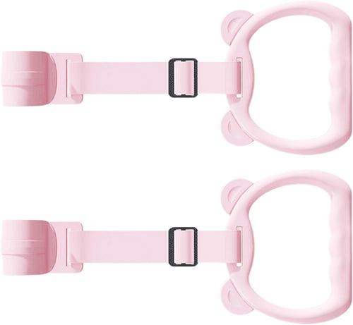 Baby Pull Up Rings, 2 Pieces Cot Hangable Rings, 5.91x3.94 inches Training Tool Accessories Toy Strap Walking Practice, Exercise for Boys, Daycare, Yard Play, Sturdy Safety Design