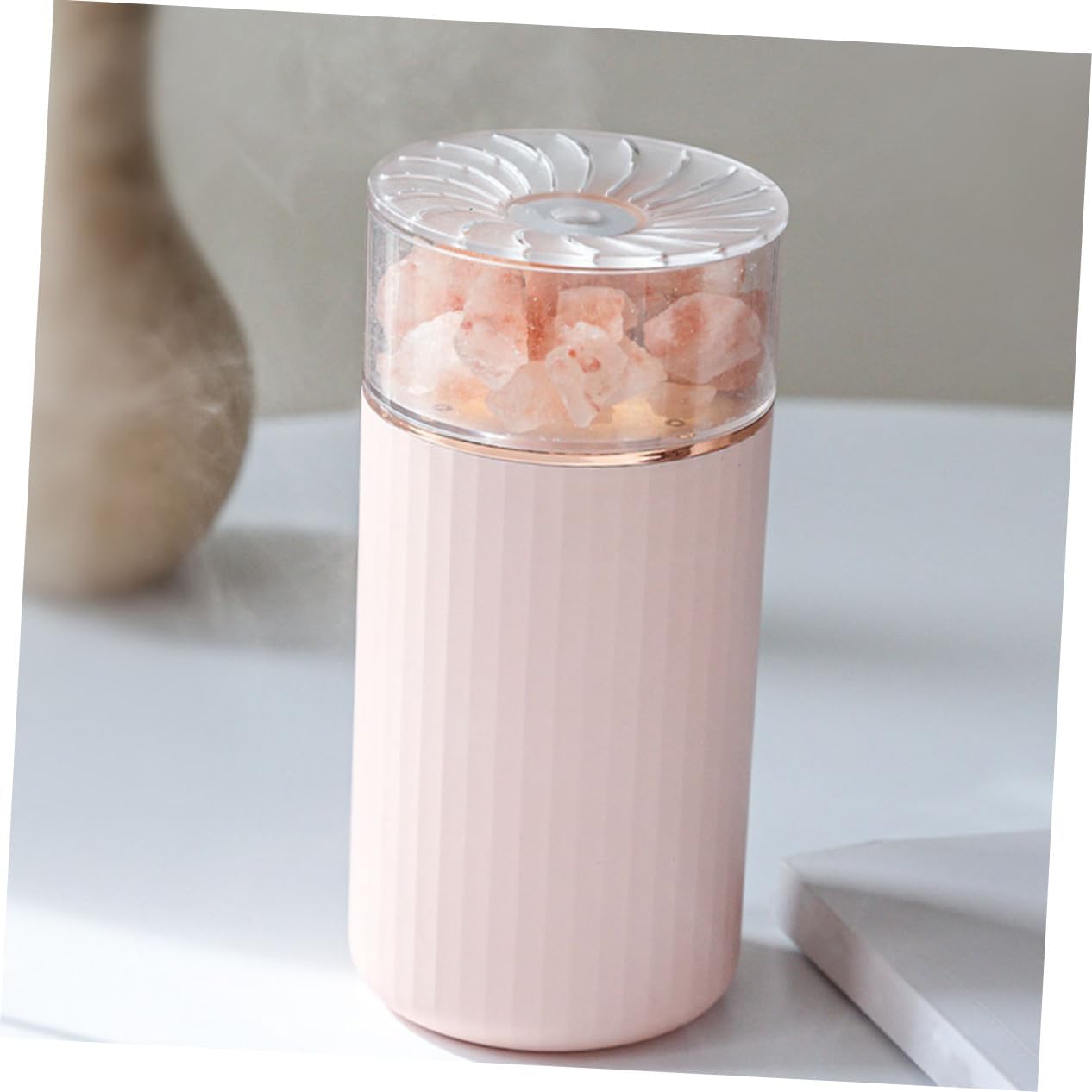 Luxshiny Chic Salt Stone Design Humidifier Portable Aroma Diffuser Charging for Home Aromatherapy and Air Humidity Control