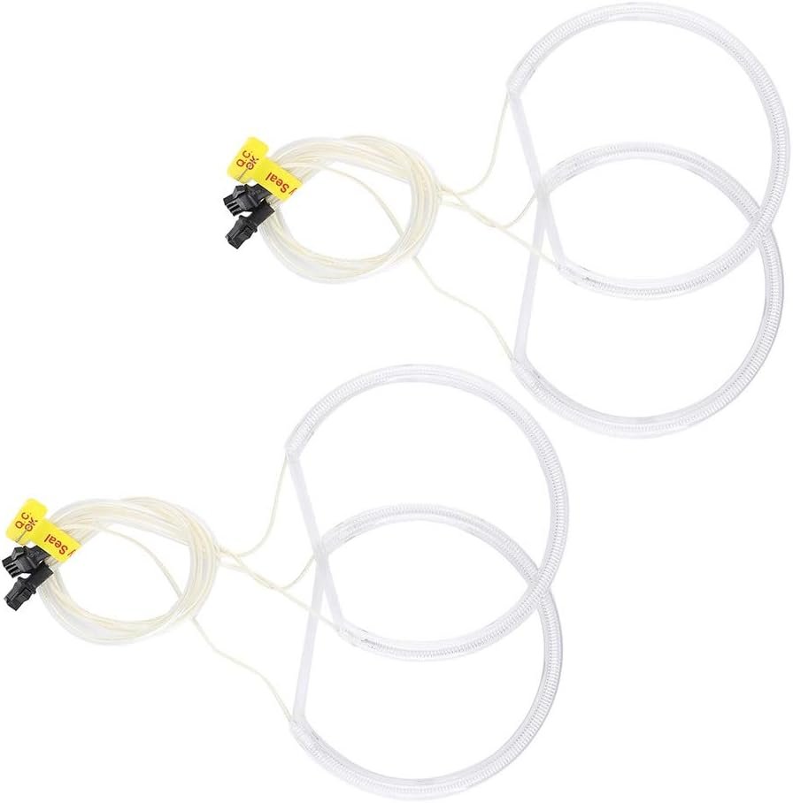 XTevu E46 Car LED Angel Eye Halo Ring Lights,High Brightness White CCFL Rings for Improved Visibility and Style,Car Lighting Upgrade,Automotive Halo Rings,CCFL Angel Eye Rings