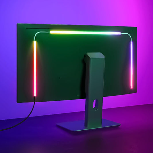 Sync RGB Backlight for 24 Inches Monitor,Yakiter,LED Strip Light Sync with Screen Color & Music for Games Movies etc,Computer Software Control for 24" Screen,USB Powered