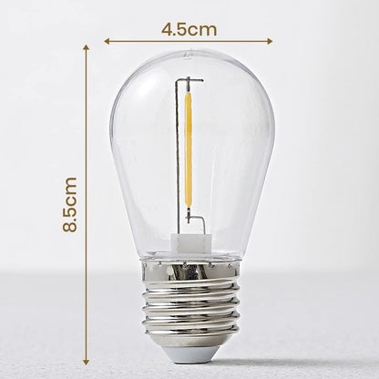 Groverdi LED Festoon Lights, 30M 30 Bulbs Christmas String Lights Outdoor Waterproof IP65 Strip Hanging Bulbs for Wedding Party Garden Easter S14 1W LED Bulb Kit