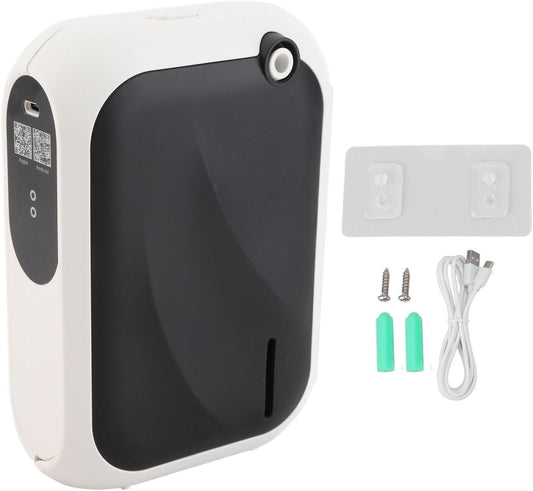 XS105 Atomizing Essential Oil Diffuser, Smart Scent Air Machine for Home, Waterless Essential 140ML Oil Diffuser with 4 Speed Adjustment and BT APP Control for Hotel SPA (Black)