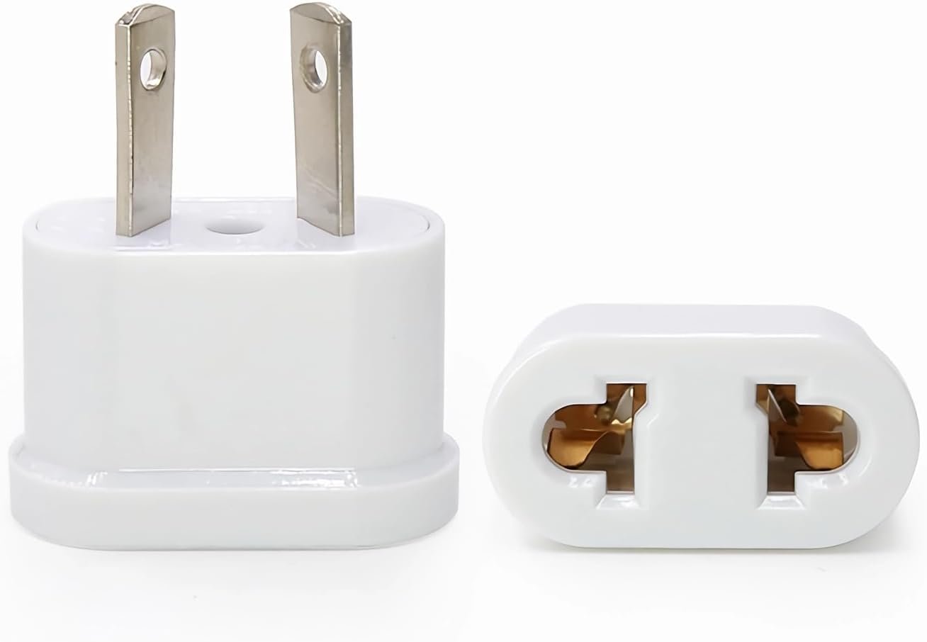 LZLRUN 2Pcs Universal Power Adapter Travel Adaptor 2 pin AU Converter US/UK/EU to AU Plug Charger for Australia New Zealand