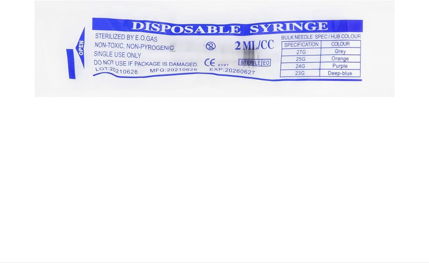 40 Pack 2ml Plastic Syringe Individually Sealed with Measurement for Feeding Pets, Watering, Scientific Labs, Medical Student, Measuring, Refilling, Oil or Glue Applicator, No Needle