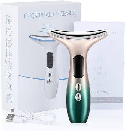 Microcurrent Face Neck Lift Beauty LED Photon Red Light Therapy Facial Massager Skin Care Anti Wrinkle Double Chin Tightening