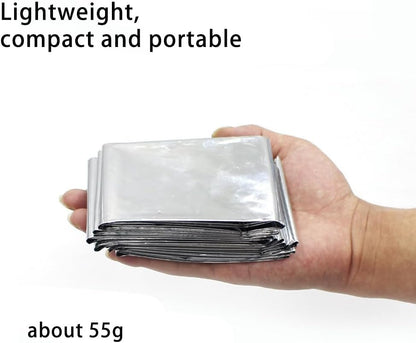 6 Pack Survival Blanket Outdoor Emergency Blanket Supplies, Emergency Blankets Mylar Thermal Blanket, Gigantic Space Blanket Survival Blankets Heavy Duty Camping Gear,Bug Out Bag (One Sided Gold)