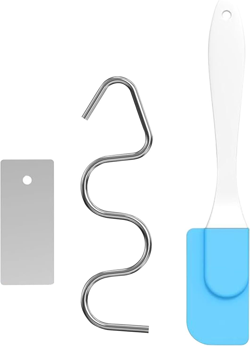 Muovo al burro di noci, strumento di miscelatore al burro di noci, Strumento di agitazione in acciaio inossidabile, Gadget da forno a prova di arrugginito con spatola, utensile da cucina per barattoli