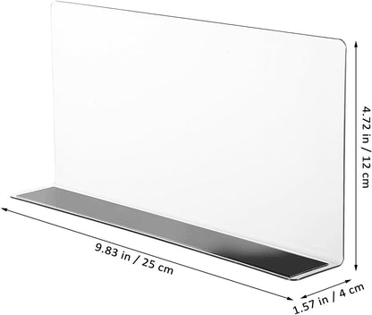 TOVINANNA Acrylic Shelf Dividers for Closet Organization: 6 Pack Tall Clear Shelves Separators for Clothing Adjustable Multi-function Divider