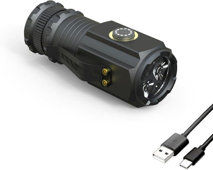 Mini LED Flashlight - Handheld, Aluminum, Rechargeable, 5 Lighting Modes, Waterproof, Tactical Design for Outdoor Activities and Emergencies