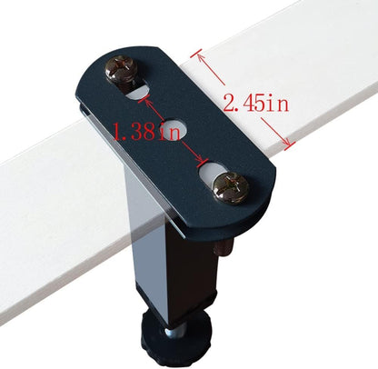 N+A KUSRUP Metal Adjustable Height Bed Furniture Foot Legs Replacements Center Frame Slat Support Leg for Platform Bed Frame Replacement Parts Risers Heavy Duty Easy Install (9.8" to 12.6")