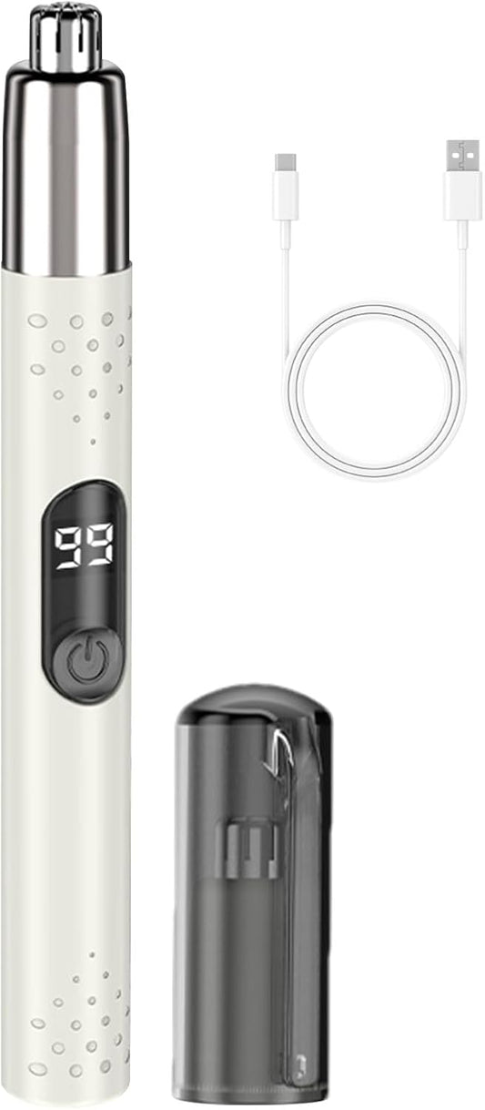 Ungtyb Nose Hair Trimmers, Rechargeable Electric Nasal Cutter, Professional Facial Hair Clipper, Precision Grooming Tool for Men & Women, Abs, PP Material, 6.06x6.69in