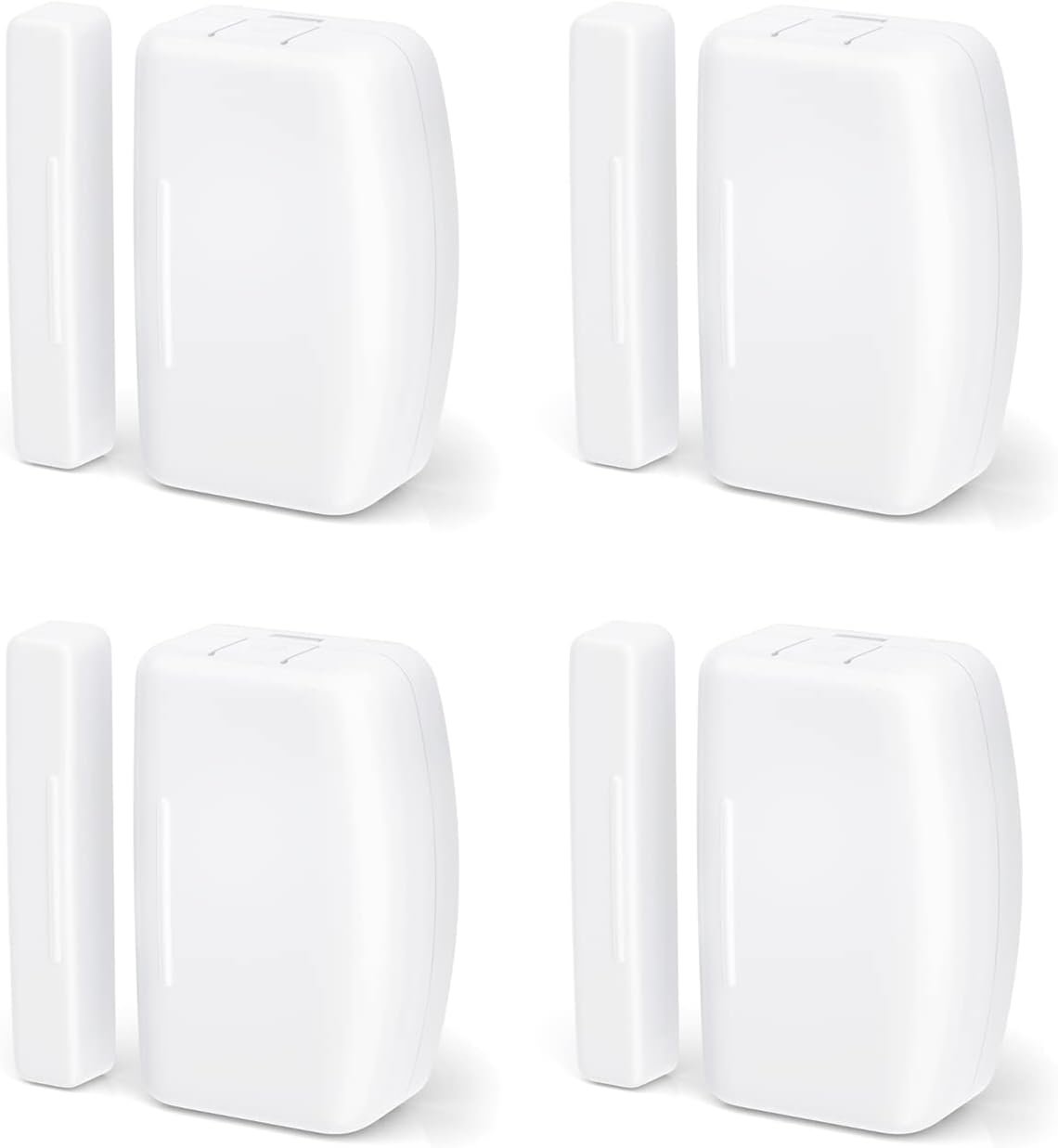 THIRDREALITY Zigbee Contact Sensor 4 Pack, Door and Window Monitor, Home Automation, Works with Assistant, SmartThings, Aeotec, Hubitat or Echo Devices Build-in Hub,hub Required (3RDS17BZ)