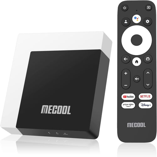 Android TV Box 11.0, MECOOL KM7 Plus Smart TV Box 4K HDR 2GB 16GB Support 2.4G/5.0G/BT 5.0/AV1 Google TV Remote Streaming Media Player with Amlogic S905Y4 Netflix Google Assistant Dolby Atmos