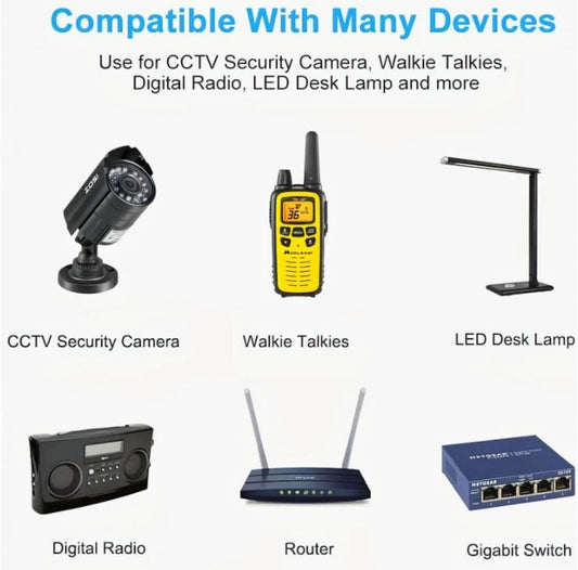 6V 500mA Power Supply Adapter, Universal AC to DC Adapter, DC Plug Adapters AC Charger 100-240V for Household Electronics Like Led Strip Light Android TV Box Tablet Medical Equipment Printers