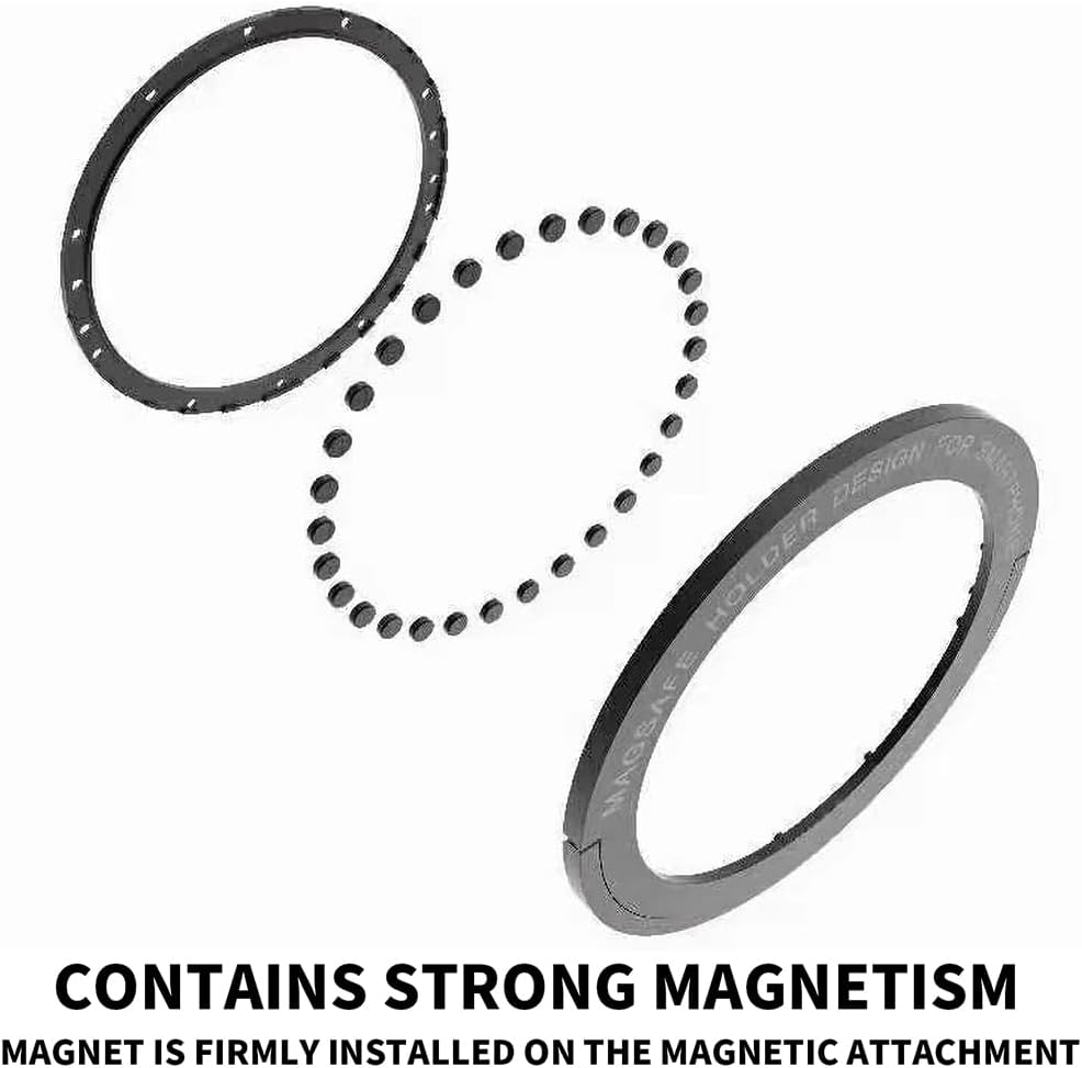 Magnetic Phone Ring Holder & Stand, Universal Grip for Phone Cases(Black)